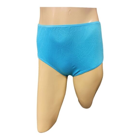 LADIES NYLON-LYCRA STRETCH PANTIES TURQUOISE. - Picture 1 of 2